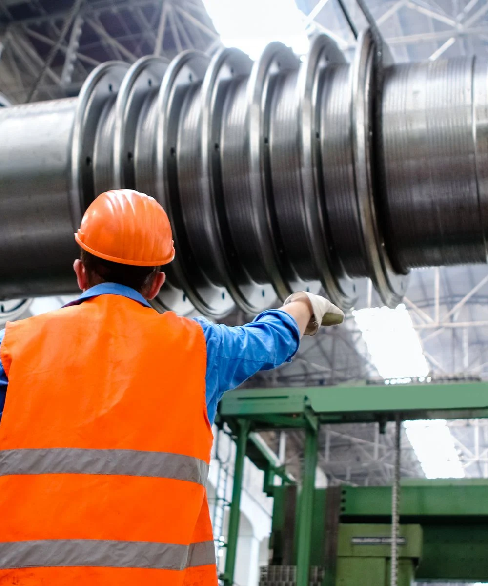 Engineers reviewing plant equipment